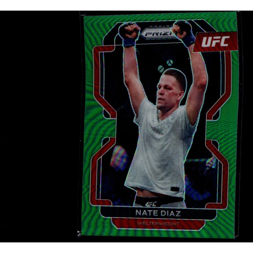 2022 Panini Prizm UFC Nate Diaz #150 Green Prizm Parallel Welterweight Raw